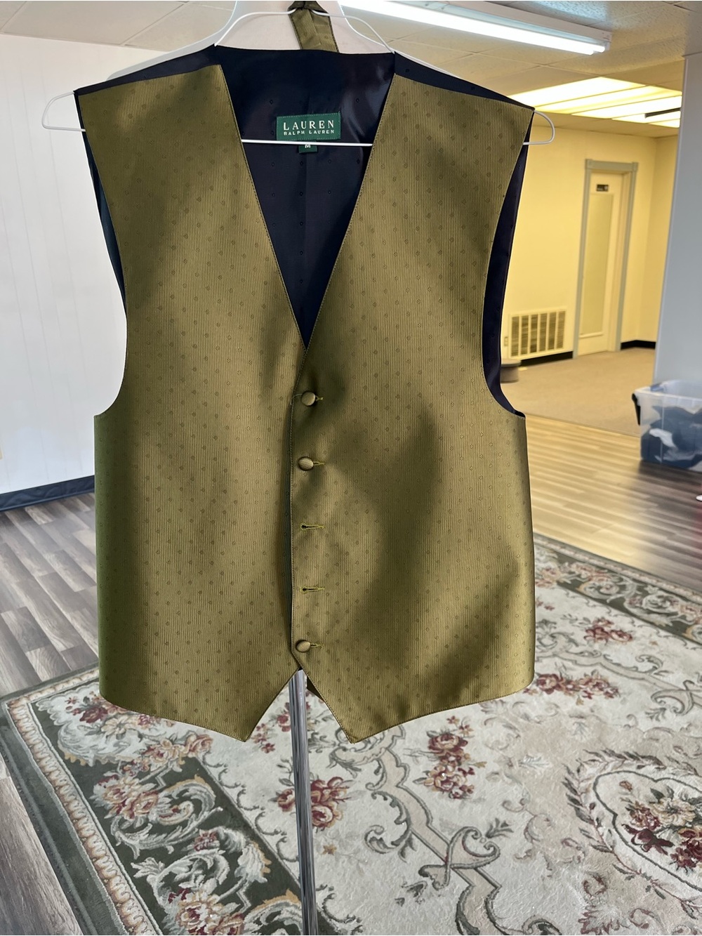 Ralph Lauren Olive Green Men's Dress Vest